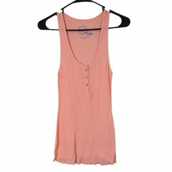 Planet Blue - Blue Life Orange Tank Top Womens Size XS NWOT FLAW - Picture 1 of 6